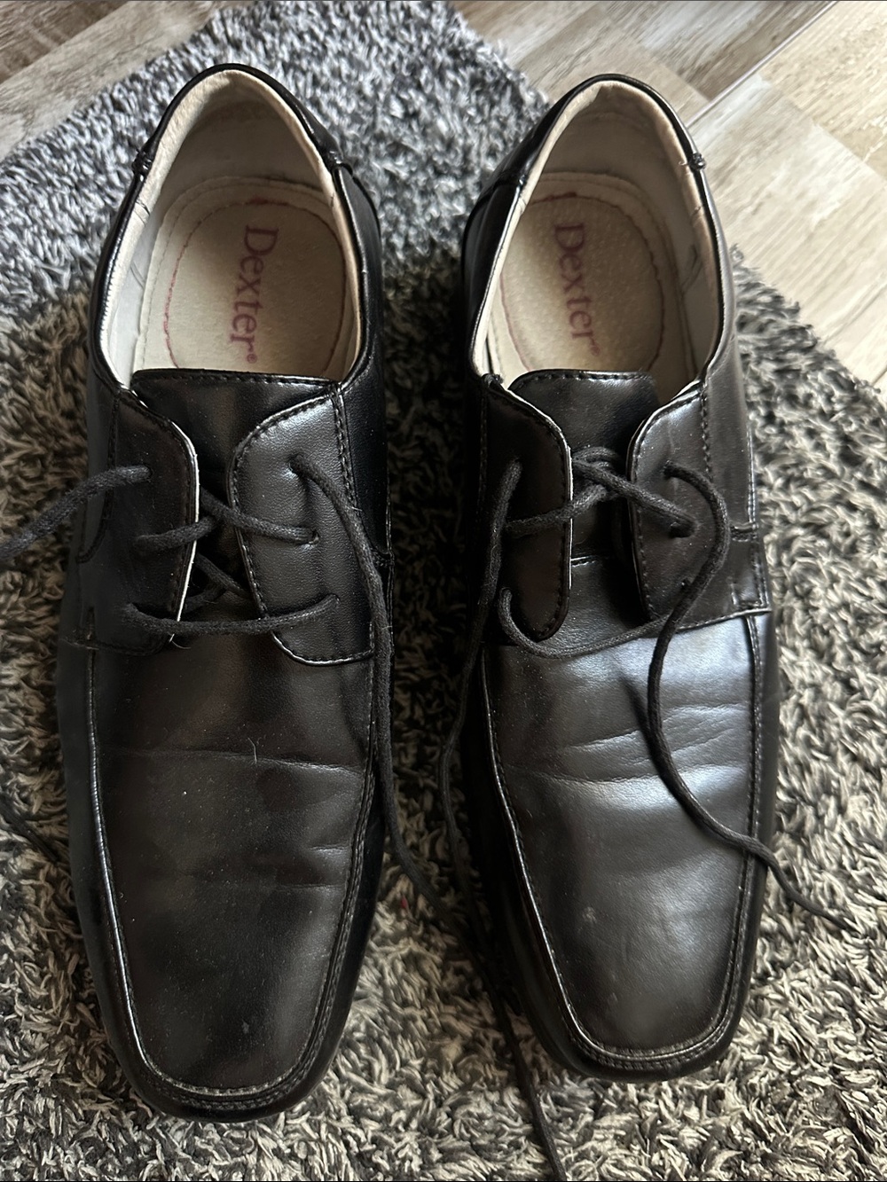 Dexter Black Boy’s Lace-Up Square-Toe Dress Oxfords, 6 1/2